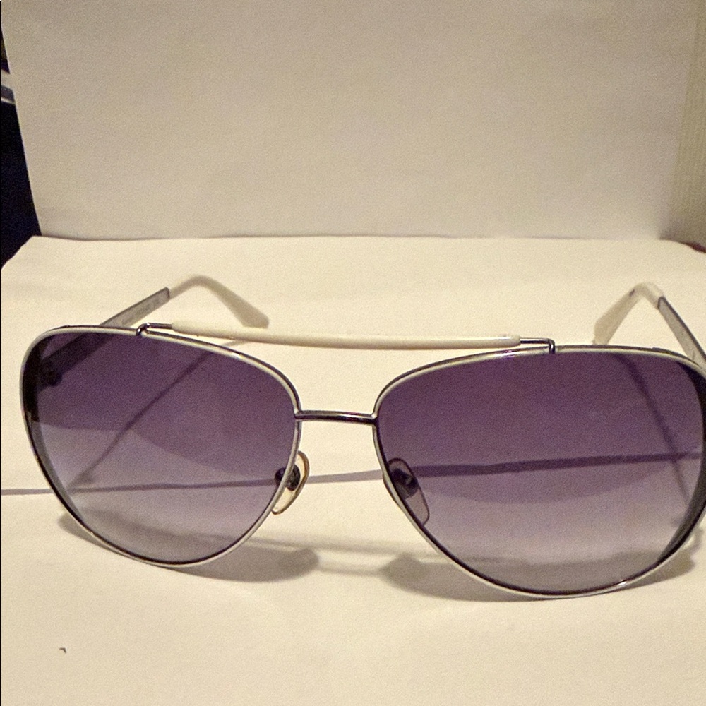 Michael Kors Stylish Purple Aviator Sunglasses with original case (shows wear).